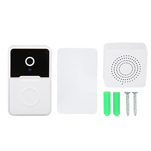 Tbest Ring Doorbell,Door Bell Cameras Wireless,Mini Camera,Smart Video Doorbell Wireless Two Way Audio Remote Video Call IR Night Vision for Home White Tbestvy4fs59ebm