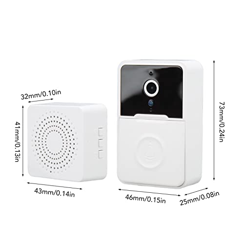 Tbest Ring Doorbell,Door Bell Cameras Wireless,Mini Camera,Smart Video Doorbell Wireless Two Way Audio Remote Video Call IR Night Vision for Home White Tbestvy4fs59ebm