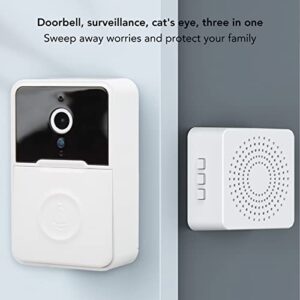 Tbest Ring Doorbell,Door Bell Cameras Wireless,Mini Camera,Smart Video Doorbell Wireless Two Way Audio Remote Video Call IR Night Vision for Home White Tbestvy4fs59ebm