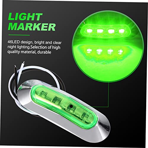 OSALADI Lights 4pcs Boat Lights Indicator Light Truck LED Lamp LED Truck Tail Lights Truck Indicator Light s Green Universal LED Abs Lights Truck Light