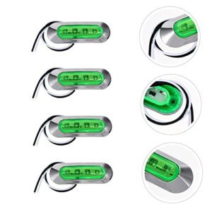 OSALADI Lights 4pcs Boat Lights Indicator Light Truck LED Lamp LED Truck Tail Lights Truck Indicator Light s Green Universal LED Abs Lights Truck Light