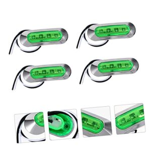 OSALADI Lights 4pcs Boat Lights Indicator Light Truck LED Lamp LED Truck Tail Lights Truck Indicator Light s Green Universal LED Abs Lights Truck Light