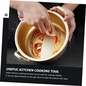 Housoutil Korean Ramen 1 Set Instant Noodle Pot Ramen Pot with Lid Pan with Lid Korean Noodle Pot Ramen Noodle Pot Sauce Pan Aluminum Tool Quick Heat Golden Ramen Cookware Ramen Cooker