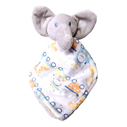 SONA G DESIGNS Lovey with Plush Security Blanket for Newborn Infant Baby (Gray Elephant Set)