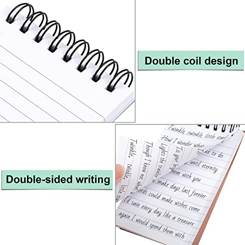 6Pcs Spiral Notebook, Double Loop Pocket Notebook, Office Style Mini Notebooks, Pocket Small Notepad, Small Notebooks 3x5, Small Spiral Notebook for Home School Office Travel Accessories - Color