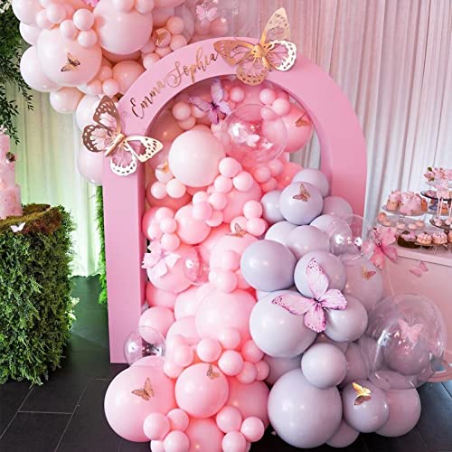 RUBFAC 87pcs Pastel Pink Balloons Different Sizes 18 12 10 5 Inches for Garland Arch, Premium Pink Latex Balloons for Girl Birthday Party Wedding Baby Shower Bridal Shower Decorations