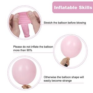 RUBFAC 87pcs Pastel Pink Balloons Different Sizes 18 12 10 5 Inches for Garland Arch, Premium Pink Latex Balloons for Girl Birthday Party Wedding Baby Shower Bridal Shower Decorations