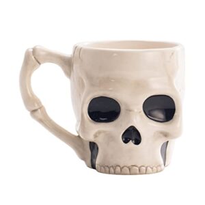 bico halloween skull ceramic 16oz mugs, for coffee, tea, hot chocolate, microwave and dishwasher safe