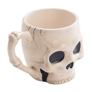 Bico Halloween Skull Ceramic 16oz Mugs, for coffee, tea, hot chocolate, Microwave and Dishwasher Safe