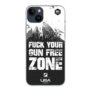 phone case fuck your gun free zone usa patriot design silicone transparent - compatible iphone and samsung (samsung galaxy a04)