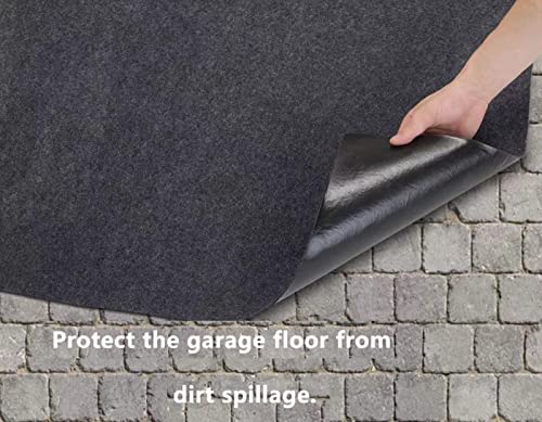 Large 61*39Inch - Oil Absorbent Garage Floor Mat and Mechanic Pad - Protects Floor from Spills, Drips, Splashes and Stains | Washable, Cut to Size, Non Slip and Waterproof Backing Layer