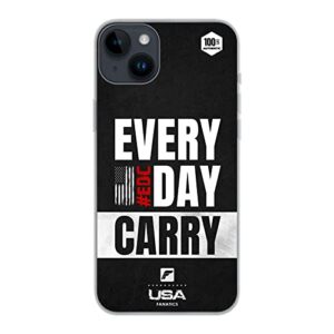 phone case every day carry edc usa patriot design silicone transparent - compatible iphone and samsung (samsung galaxy a04)