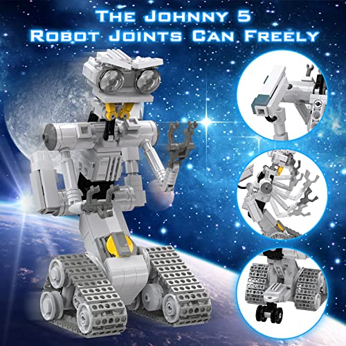 Johnny 5 Robot Short CircuiIt Building Toy Set for Kids, Boys, Girls; Johnny 5 Mecha Movie Circuit Robot Johnny 5 Figures Model Toys, Johnny 5 Robot Building Blocks for Ages 7+ (313 Pieces)