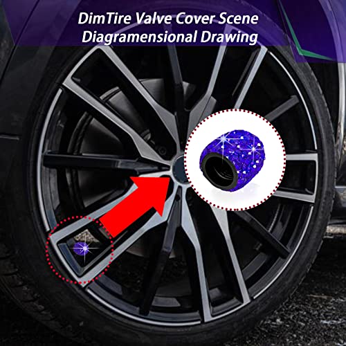 3 Style Bling Car Accessories Set, Car Tire Valve Stem Caps, Car Engine Start Stop Decoration Ring, Crystal Rhinestone Car Cup Holder Coasters, for Women Suits for Most Cars, Trucks and RVs, Blue