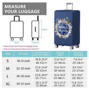 TRAVELKIN Luggage Covers For Suitcase Tsa Approved,Suitcase Cover Protector Fit 18-32 Inch Luggage