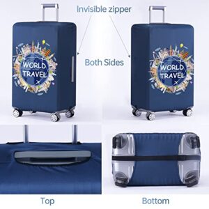 TRAVELKIN Luggage Covers For Suitcase Tsa Approved,Suitcase Cover Protector Fit 18-32 Inch Luggage