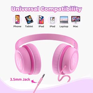 vinamass Kids Headphones, Ear Headphones for Kids, Wired Headphones with Safe Volume Limiter 85dB, Adjustable and Flexible for Kids, Boys, Girls,Suit for School Classroom Students Teens Children…