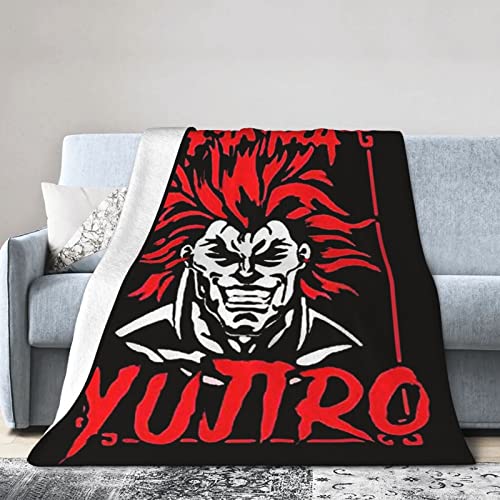 Anime Baki The Grappler Blanket Tapestry Sofa Office Bedroom Throw Blankets Super Soft Cozy Microfiber Blanket Bedding 40"X30"