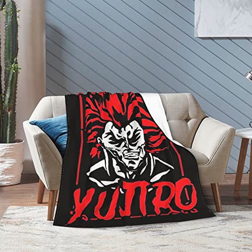 Anime Baki The Grappler Blanket Tapestry Sofa Office Bedroom Throw Blankets Super Soft Cozy Microfiber Blanket Bedding 40"X30"