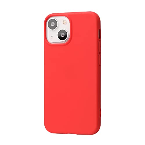 technext020 for iPhone 13 Mini Red Case, Shockproof Ultra Slim Fit Silicone iPhone 13 Mini Cover TPU Soft Gel Rubber Cover Shock Resistance Protective Back Bumper for Apple iPhone 13 Mini, Red