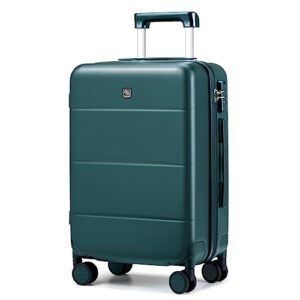 hanke 26 inch luggage large suitcase with spinner wheels tsa luggage suitcases traveler's choice hard case luggage for women & men rolling checked luggage（blackish green）