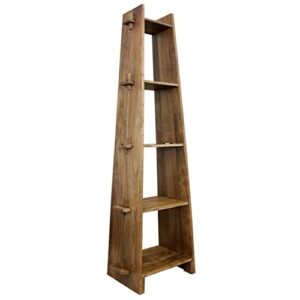 Overstock Solid Acacia Wood 5 Tier A-Frame Bookcase