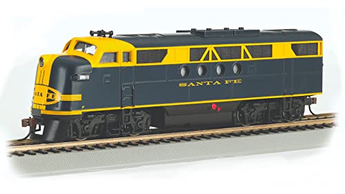 Bachmann Trains - F7A DCC Ready Locomotive - Santa FE - Blue & Yellow - Ho Scale