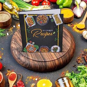 67 pcs Recipe Book Elegant 3-Ring Design, This Recipe Book to Write in Your Own Recipes Has 30 Paper Sheets, 6 Divider Sheets, 30 Clear Protective Sleeves Recipe Binder, Ideal for Family Recipes.