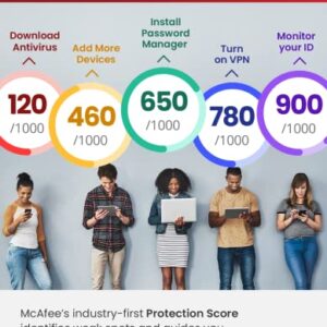 McAfee Total Protection 2023 | 5 Devices | 15 Month Subscription | Antivirus Software Includes Secure VPN, Password Manager, Dark Web Monitoring | Amazon Exclusive | Download