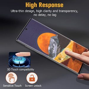 LETANG [2 +2 Pack] Galaxy Note 10 Screen Protector + Camera Lens Protector [9H Hardness][Fingerprint Unlock] [HD Clear] 3D Full Coverage Tempered Glass Film for Samsung Galaxy Note 10 6.3 Inch