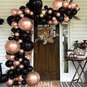 RUBFAC 129pcs Rose Gold Balloons Latex Balloons Different Sizes 18 12 10 5 Inches Party Balloon Kit for Birthday Party Graduation Baby Shower Wedding Holiday Balloon Decoration