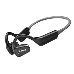 allway open ear headphones-wireless bluetooth 5.3 over ear sports earbuds,sweat resistant headset for driving biking cycling outdoor(black)