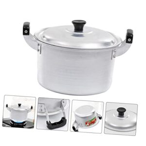 GANAZONO Small Aluminum Pan Stainless Steel Cookware Korean Pots for Cooking Metal Cooking Utensils Korean Noodle Cooker Steamer Soup Pot Double Boiler Pot Food Pot Steamer Pot Steam Pot