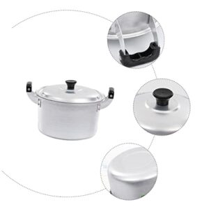 GANAZONO Small Aluminum Pan Stainless Steel Cookware Korean Pots for Cooking Metal Cooking Utensils Korean Noodle Cooker Steamer Soup Pot Double Boiler Pot Food Pot Steamer Pot Steam Pot