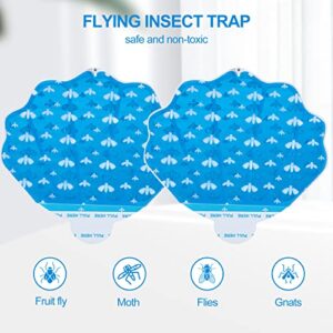 Flying Insect Trap HU002 Plug-in Fly Trap Indoor, Electric Bug Killer Indoor Gnat Catcher Fly Tapper with Night Light UV Attractant Catcher for Bedroom, Kitchen, Office (1 Pack, White)