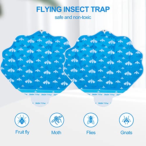 Flying Insect Trap HU002 Plug-in Fly Trap Indoor, Electric Bug Killer Indoor Gnat Catcher Fly Tapper with Night Light UV Attractant Catcher for Bedroom, Kitchen, Office (1 Pack, White)