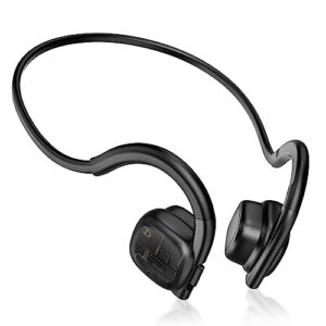 bone conduction headphones, open ear sports headphones wireless with mic, bluetooth 5.3, ipx6 waterproof, hi-fi sound quality bass dynamic unit, only 23g, perfect for workout, running, cycling, hiking