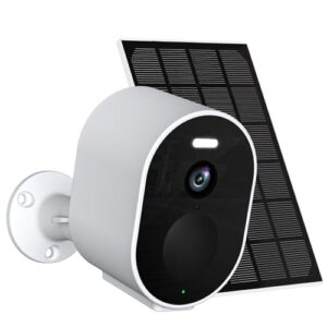 blurams 2k solar security camera wireless outdoor, cameras for home security outside, color night vision, pir human detection, ip66 weatherproof, 2-way audio, compatible with alexa/google assistant