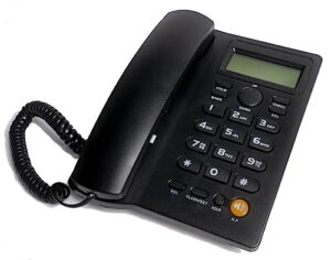 desktop telephone with display screen, fixed telephone with lcd brightness adjustable, desktop telephone with hands-free function