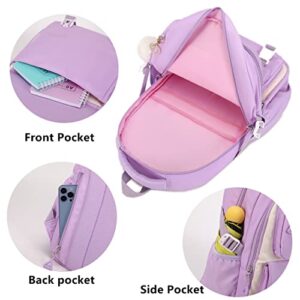 QHRIDS Girls Backpack Aesthetic Laptop Backpacks 15.6 Inch Kids Elementary College School Bag Kawaii Large Bookbag Anime Casual Travel Daypack for Teen Girls Women Students