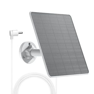 6w solar panel charging compatible with ring spotligth cam battery & new ring stick up battery cam only, with 13.1ft waterproof charging cable, ip65 weatherproof,includes secure wall mount