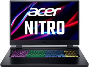 acer newest nitro an517 17.3" ips 144hz fhd gaming laptop, intel 12-core i5-12500h, 16gb ram ddr4 1tb nvme ssd, nvidia rtx 3050, killer wifi 6, rj-45, backlit keyboard, windows 11 home