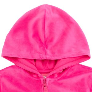 Barbie Little Girls Velour Zip Up Hoodie Pants Outfit Set Pink 7-8