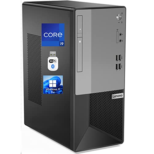 Lenovo V50T Gen 2 Desktop Tower, Intel i9-11900, 64GB RAM, 4TB NVMe SSD, DisplayPort, HDMI, VGA, DVD, Card Reader, AC Wi-Fi, BT,Windows 11 Pro, Black