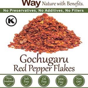 The Spice Way Gochugaru korean red pepper flakes - 8 oz – Premium Quality red pepper flakes & All-Natural Seasoning - Perfect Ingredient for Kimchi, Stir-Fries, Soups and More