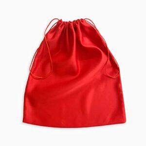red satin dust bag - extra small to extra large - silk peau de soie dust bag made in usa (l portrait - 22x28")