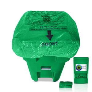 trash smell buster, trash can cover, odor eliminating bag with elastic rubber band, eliminates odor from trash, durable, effective, chemicals free, 32 gallon, 1 cover