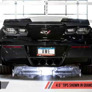 AWE Tuning 14-19 Chevy Corvette C7 Z06/ZR1 (w/o AFM) Track Edition Axle-Back Exhaust w/Black Tips - 3020-43081