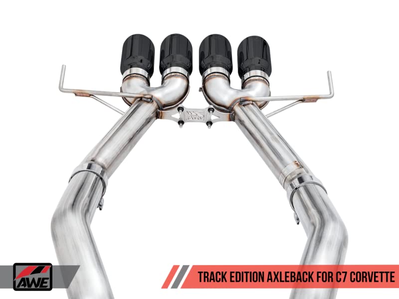 AWE Tuning 14-19 Chevy Corvette C7 Z06/ZR1 (w/o AFM) Track Edition Axle-Back Exhaust w/Black Tips - 3020-43081