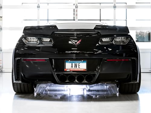 AWE Tuning 14-19 Chevy Corvette C7 Z06/ZR1 (w/o AFM) Track Edition Axle-Back Exhaust w/Black Tips - 3020-43081